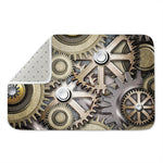 Steampunk Metallic Gears Print Indoor Door Mat