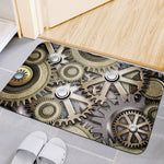 Steampunk Metallic Gears Print Indoor Door Mat