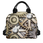 Steampunk Metallic Gears Print Insulated Lunch Bag