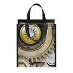 Steampunk Metallic Gears Print Insulated Lunch Tote