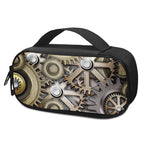 Steampunk Metallic Gears Print Insulin Cooler Travel Case