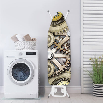Steampunk Metallic Gears Print Ironing Board Cover