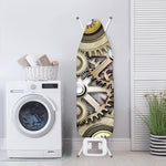 Steampunk Metallic Gears Print Ironing Board Cover