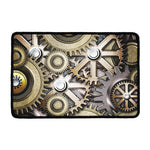 Steampunk Metallic Gears Print Kitchen Mat
