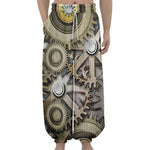 Steampunk Metallic Gears Print Lantern Pants