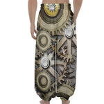 Steampunk Metallic Gears Print Lantern Pants