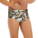Steampunk Metallic Gears Print Men's Briefs