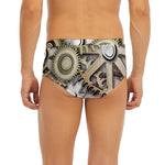 Steampunk Metallic Gears Print Men's Briefs