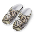 Steampunk Metallic Gears Print Mesh Casual Shoes