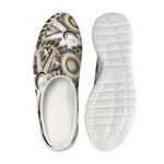 Steampunk Metallic Gears Print Mesh Casual Shoes
