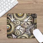 Steampunk Metallic Gears Print Mouse Pad