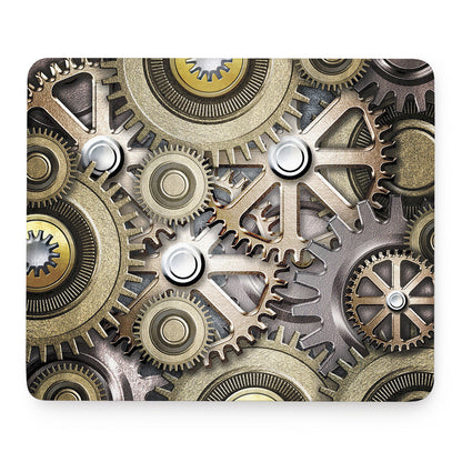 Steampunk Metallic Gears Print Mouse Pad