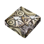 Steampunk Metallic Gears Print Outdoor Seat Cushion Cover