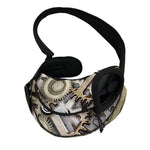 Steampunk Metallic Gears Print Pet Sling Carrier