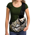 Steampunk Metallic Gears Print Pet Sling Carrier