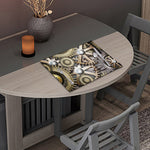 Steampunk Metallic Gears Print Placemat