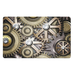 Steampunk Metallic Gears Print Polyester Doormat