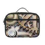 Steampunk Metallic Gears Print Portable Lunch Bag