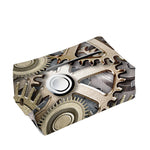 Steampunk Metallic Gears Print Rectangle Tissue Box Cover
