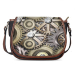 Steampunk Metallic Gears Print Saddle Bag