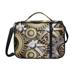 Steampunk Metallic Gears Print Shoulder Strap Bible Bag