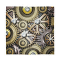 Steampunk Metallic Gears Print Silk Bandana