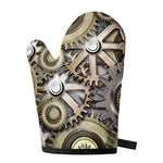 Steampunk Metallic Gears Print Single Oven Mitt