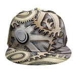 Steampunk Metallic Gears Print Snapback Cap