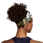 Steampunk Metallic Gears Print Sports Headband