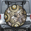 Steampunk Metallic Gears Print Tire Cover With Camera Hole