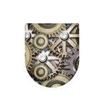 Steampunk Metallic Gears Print Toilet Lid Cover
