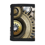 Steampunk Metallic Gears Print Trifold Wallet