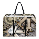 Steampunk Metallic Gears Print Utility Tote Bag