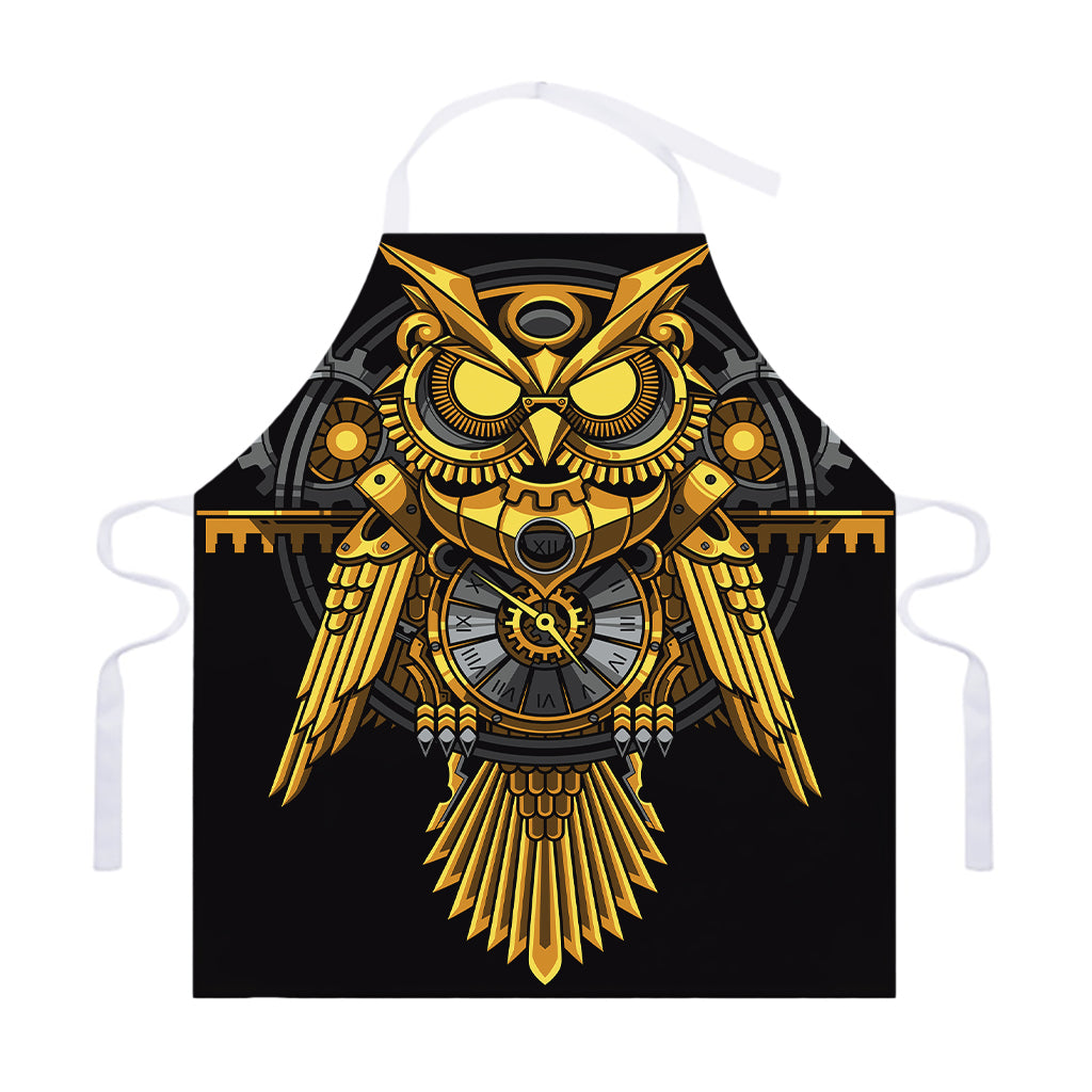 Steampunk Owl Print Adjustable Apron