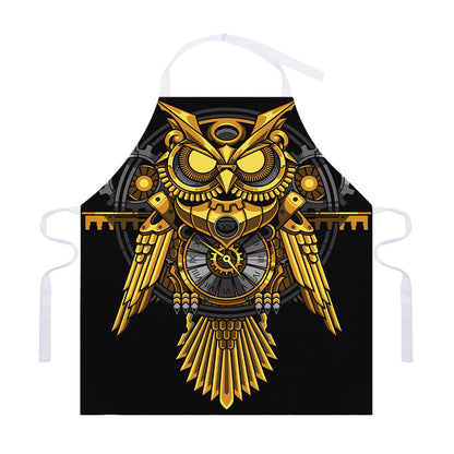 Steampunk Owl Print Adjustable Apron