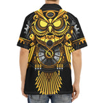 Steampunk Owl Print Aloha Shirt