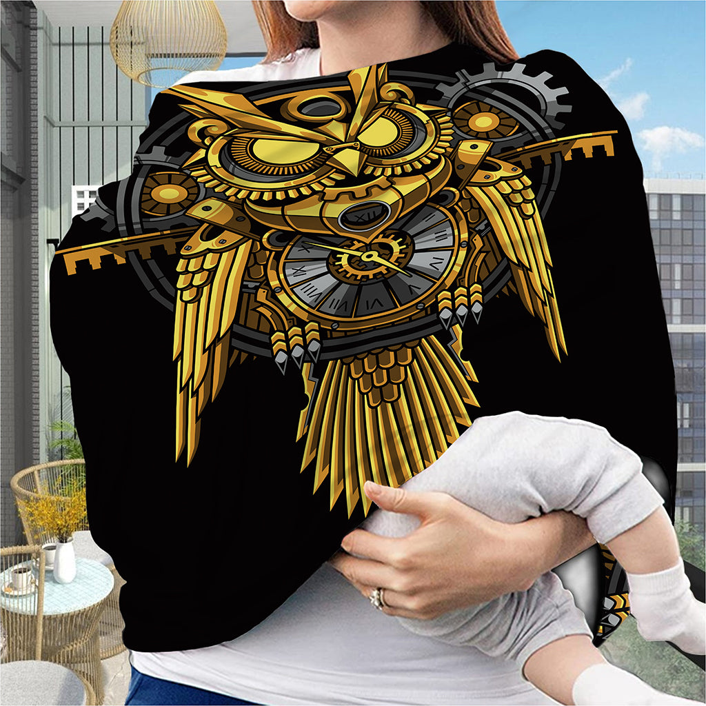Steampunk Owl Print Baby Seat Cover