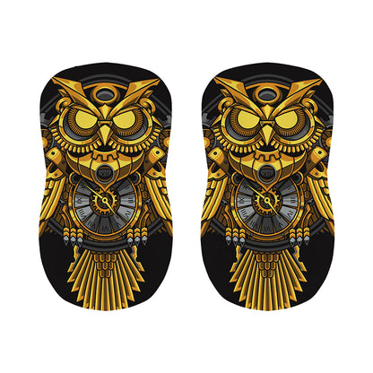 Steampunk Owl Print Bar Stool Covers