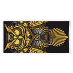 Steampunk Owl Print Beach Towel