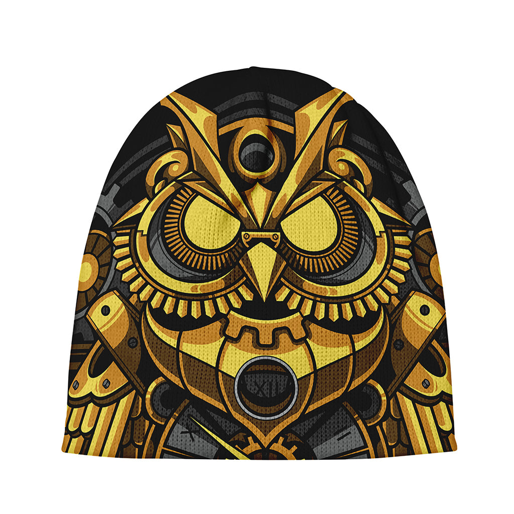 Steampunk Owl Print Beanie