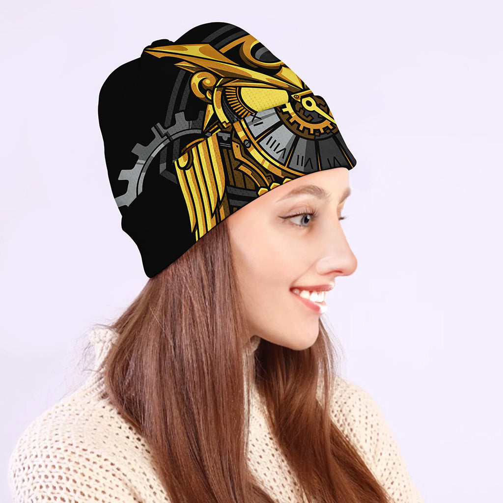Steampunk Owl Print Beanie