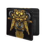 Steampunk Owl Print Bifold Wallet