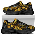 Steampunk Owl Print Black Chunky Shoes