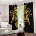 Steampunk Owl Print Dimout Grommet Curtains