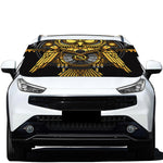 Steampunk Owl Print Car Windshield Snow Cover