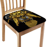 Steampunk Owl Print Chair Cushion Cover
