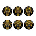 Steampunk Owl Print Coaster Set