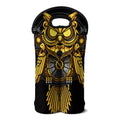Steampunk Owl Print Double Neoprene Wine Tote