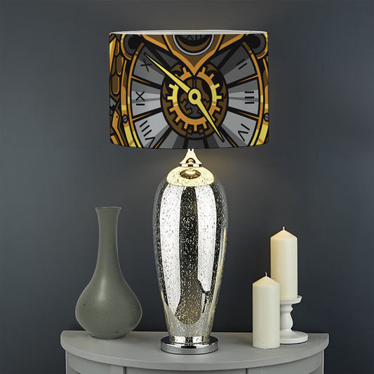 Steampunk Owl Print Drum Lamp Shade