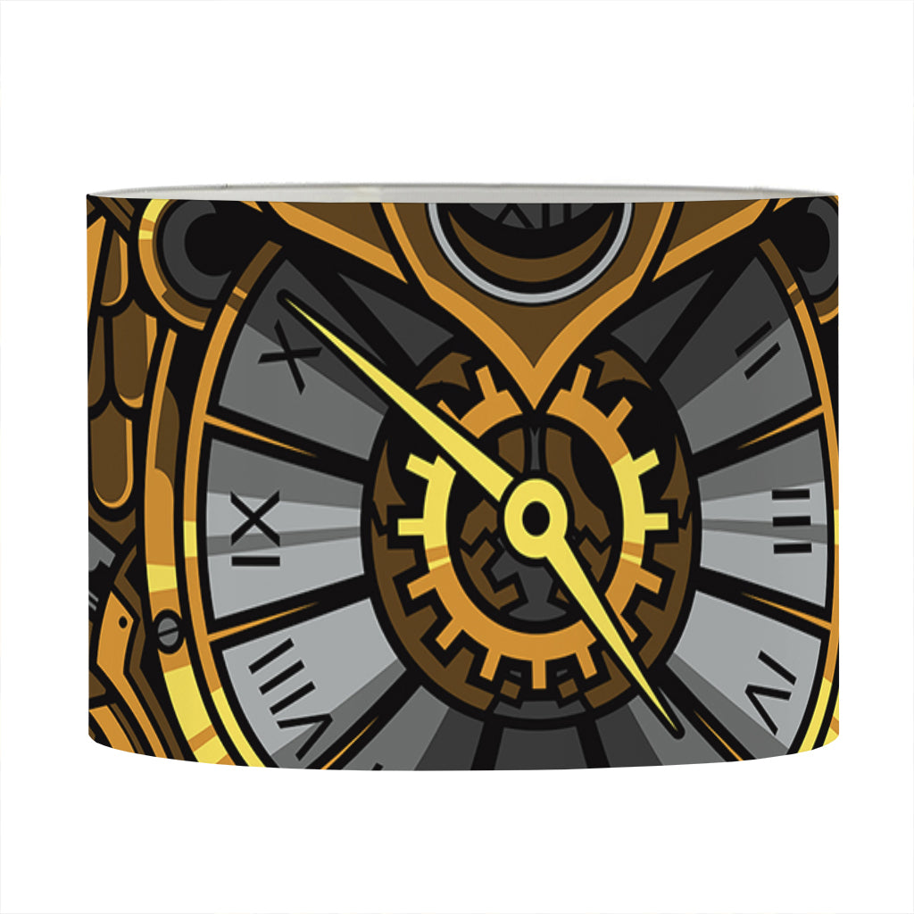 Steampunk Owl Print Drum Lamp Shade